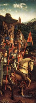  jan art - Le retable de Gand Les soldats du Christ Renaissance Jan van Eyck